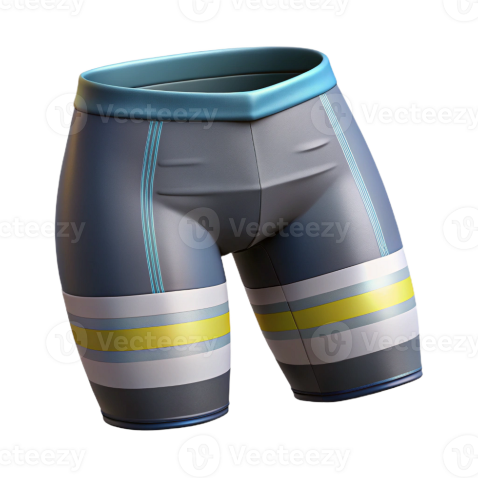 beautiful minimalist Cycling Shorts Reflective Stripes Side View Cutout high resolution png