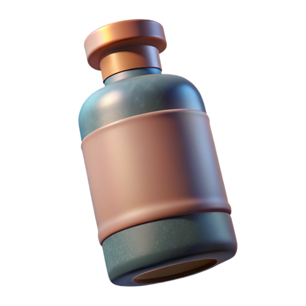 Cylindrical Bottle with Label Mockup Isolated png