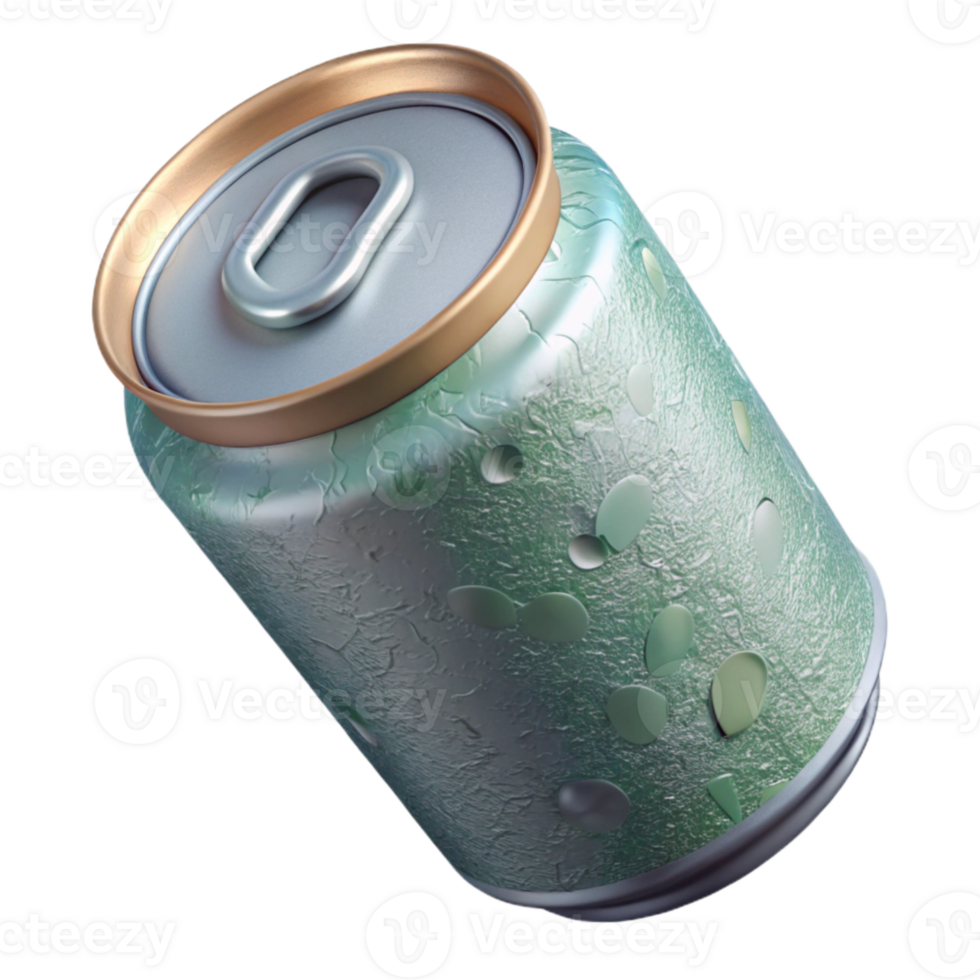magnificent classic Cylindrical Can with Pull Tab Top Transparent Background professional png