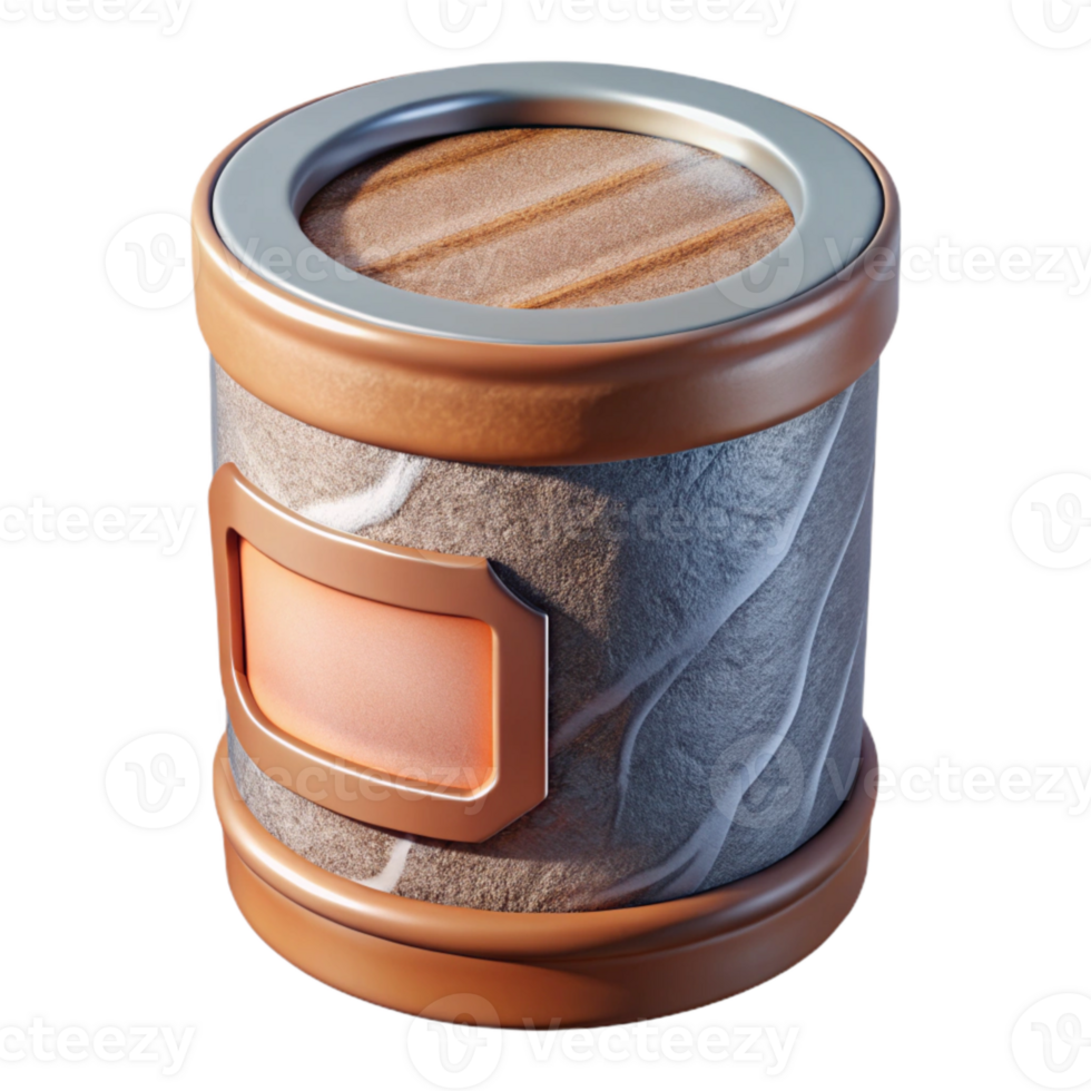 stunning abstract Cylindrical Container with Label Design Isolated Transparent Background high resolution png