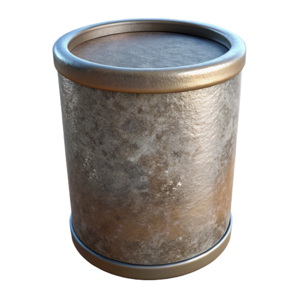 serene artistic Cylindrical Container Without Label Design Isolated Transparent Background detailed png