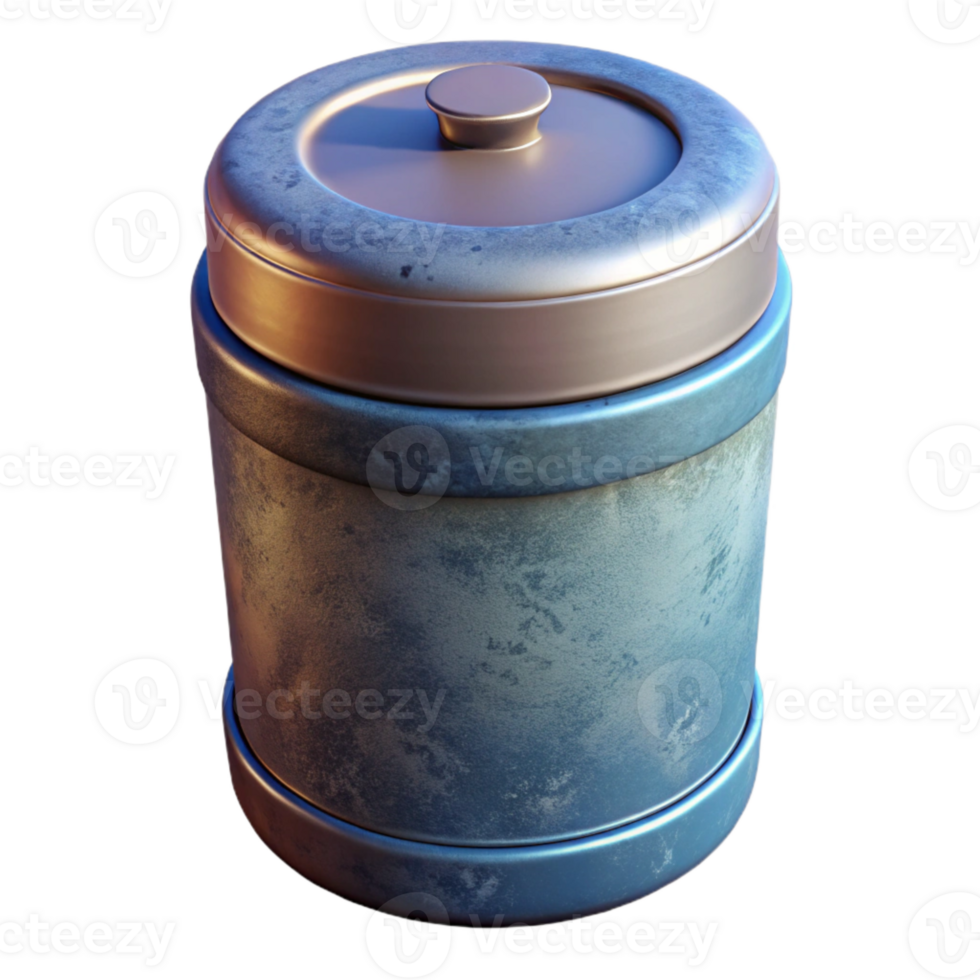 wonderful modern Cylindrical Container with Screw on Lid Isolated premium png