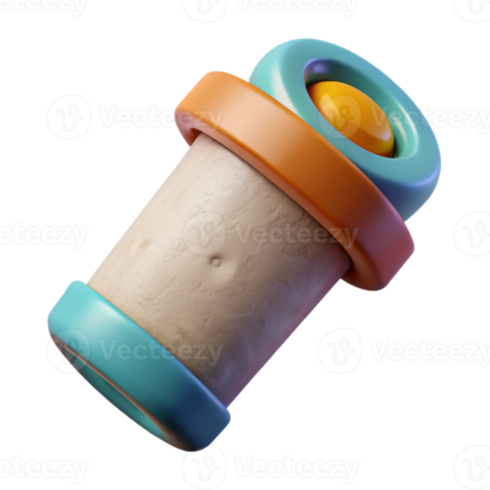 elegant abstract Cylindrical Tube with Child Resistant Cap Transparent Background detailed png