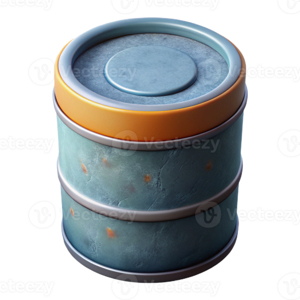 beautiful classic Cylindrical Container with Tamper Evident Seal Isolated professional png