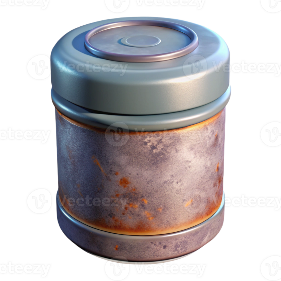 beautiful modern Cylindrical Container with Screw on Lid Isolated professional png