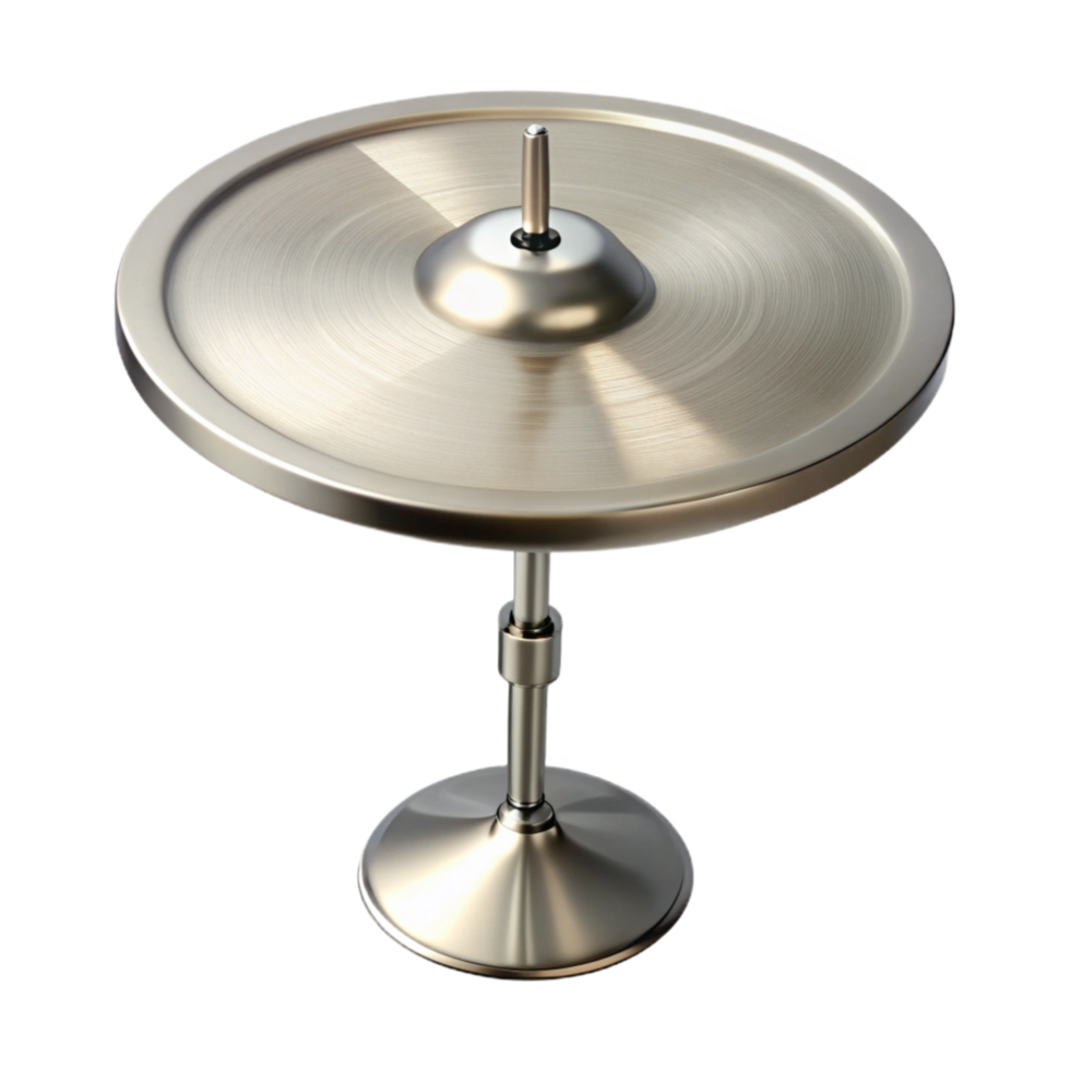 elegant traditional Cymbal Stand Chrome Finish Isolated high resolution png