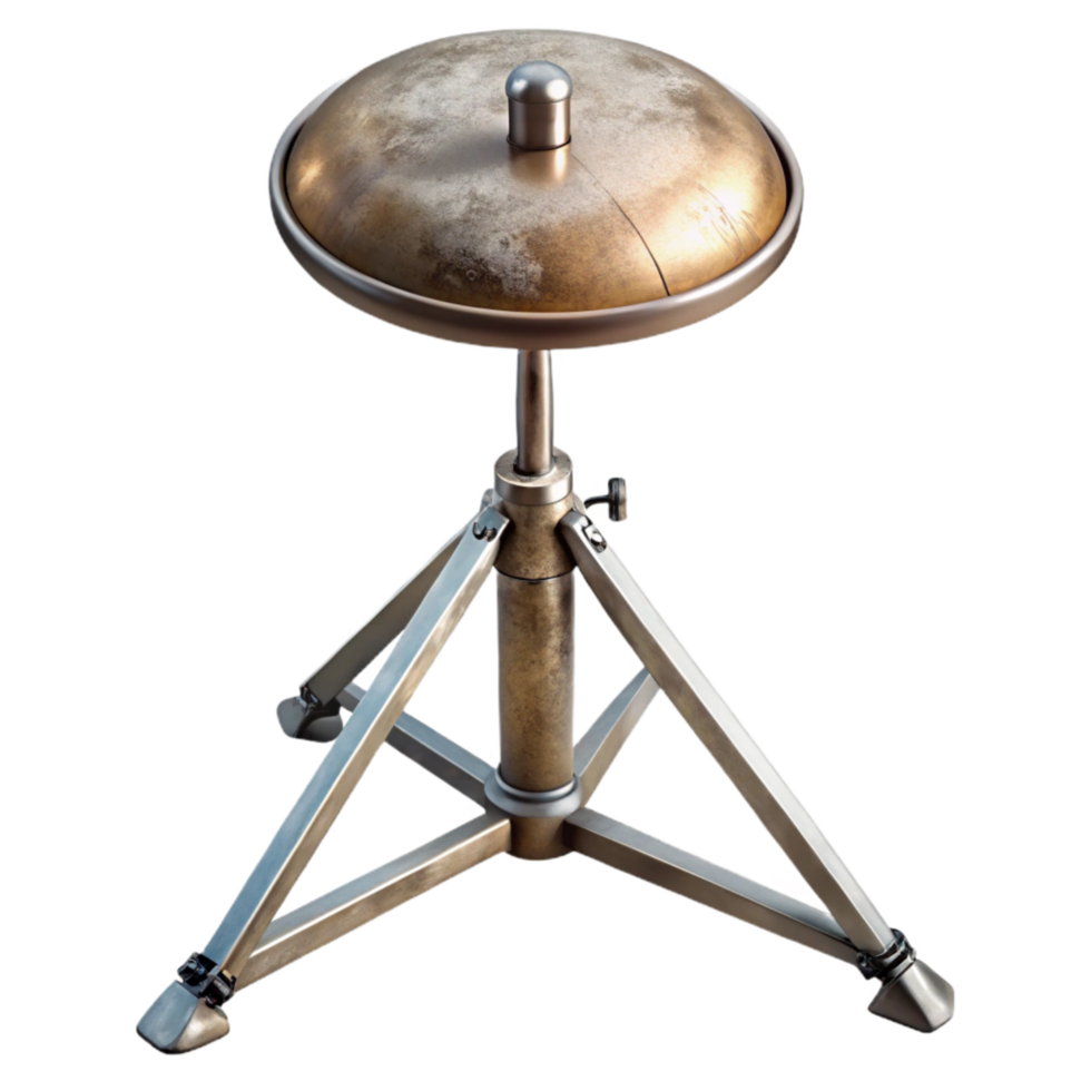 Cymbal Stand Base Tripod Design Chrome Finish Cutout png