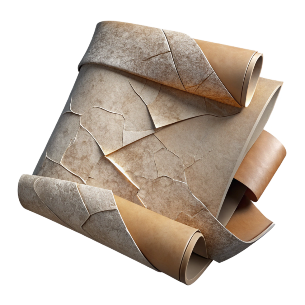 dramatic abstract Damaged Paper Restoration Using Japanese Paper Cutout png