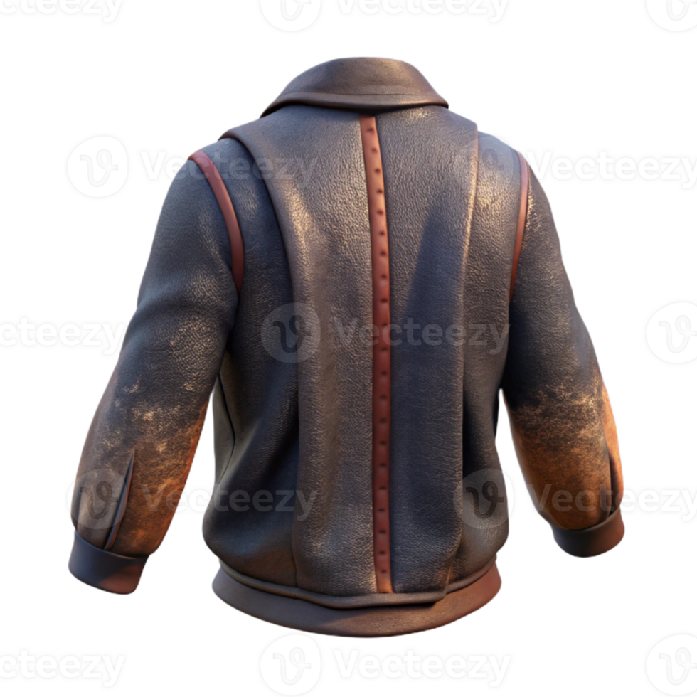 beautiful abstract Dark Academia Cardigan Back View Isolated Transparent Background genuine png