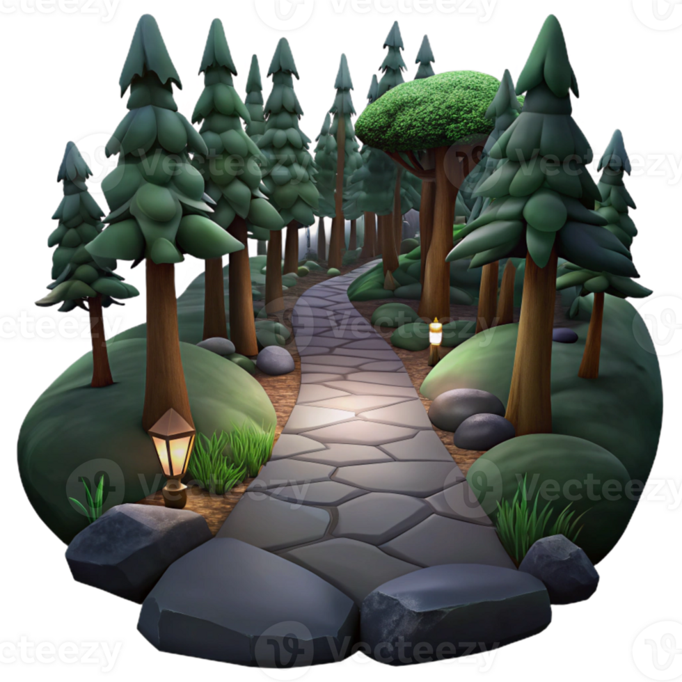 extraordinary traditional Dark Forest Path Low Angle Shot Cutout authentic png