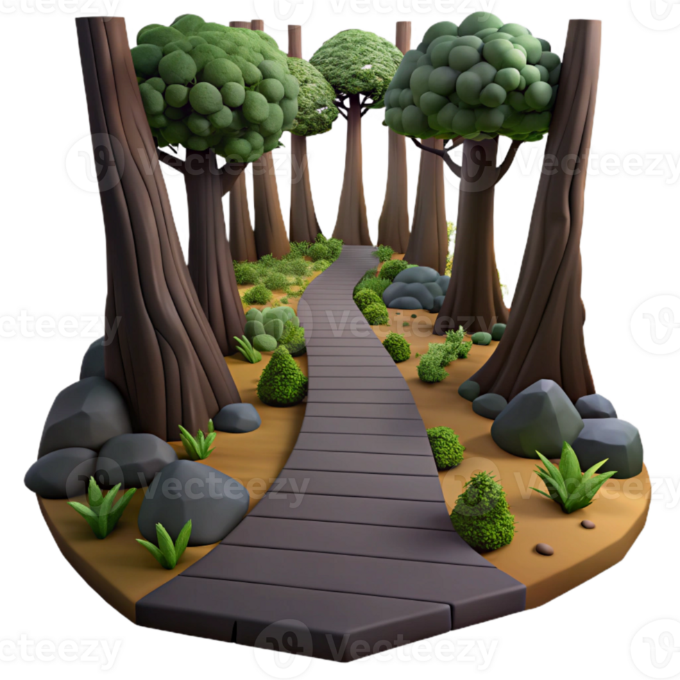 dramatic rustic Dark Forest Path Low Angle Shot Cutout high quality png