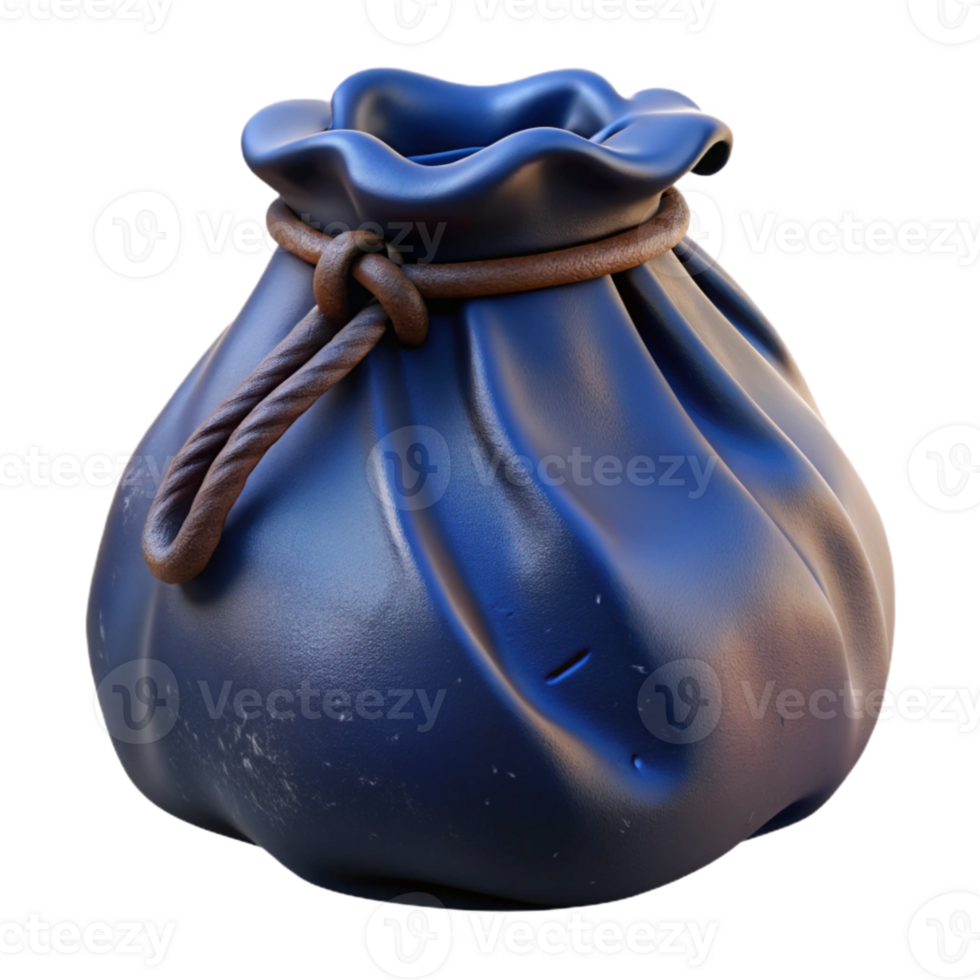 dramatic abstract Dark Blue Dry Bag Isolated professional png