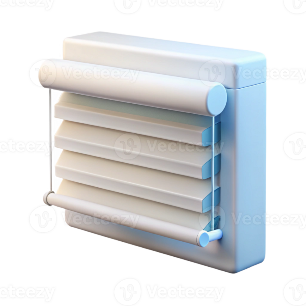 impressive creative Smart Blinds White Closed Position Isolated authentic png