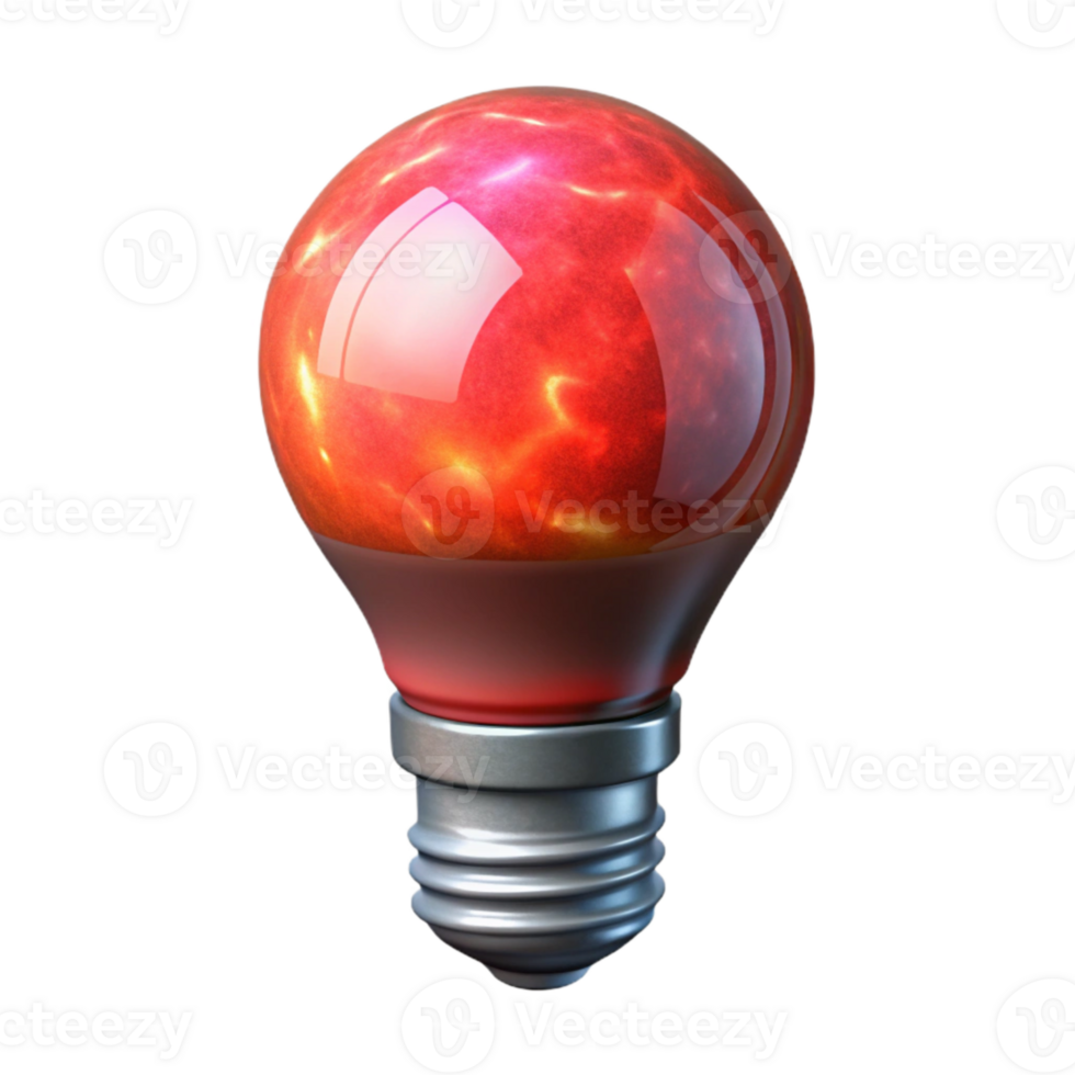vibrant rustic Smart Bulb Color Changing Red Hue Transparent Background genuine png