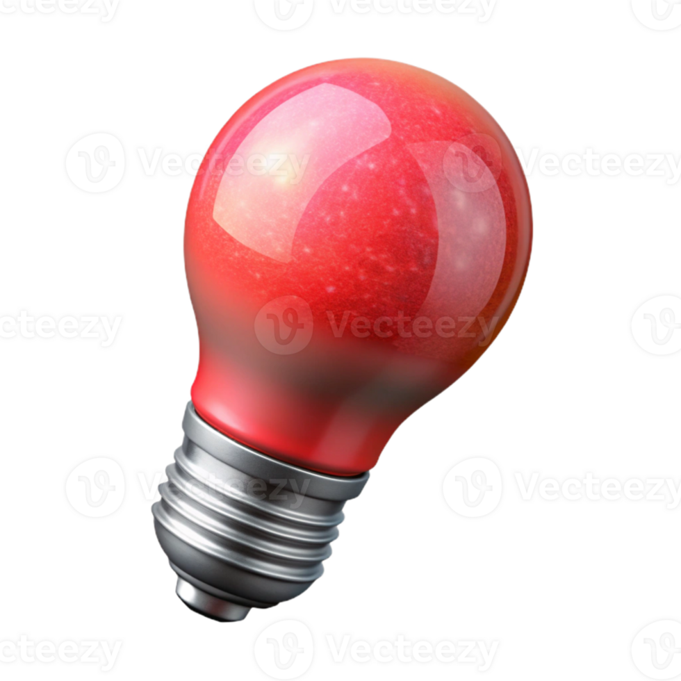 extraordinary artistic Smart Bulb Color Changing Red Hue Transparent Background high quality png