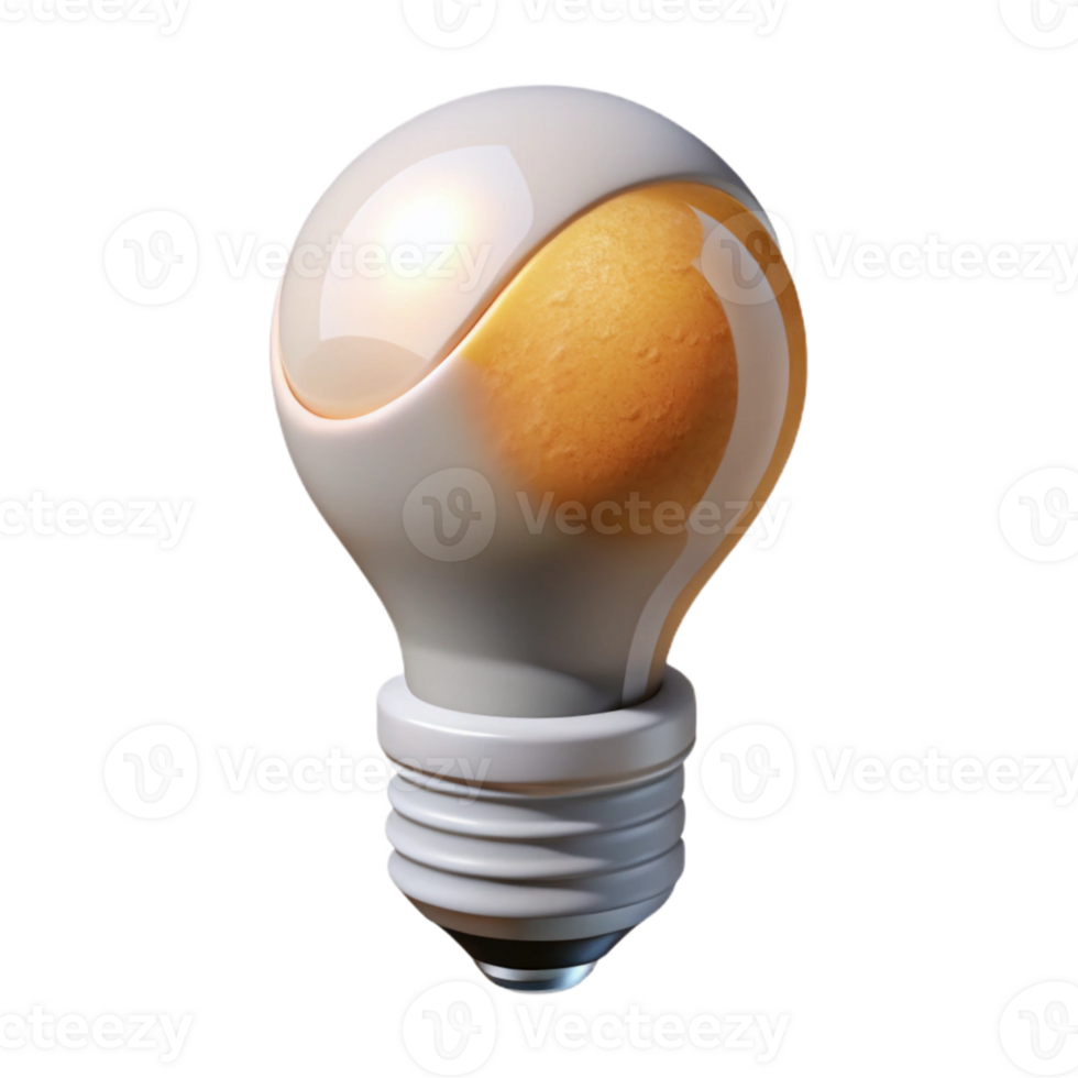vibrant creative Smart Bulb Soft White Light Transparent Background genuine png