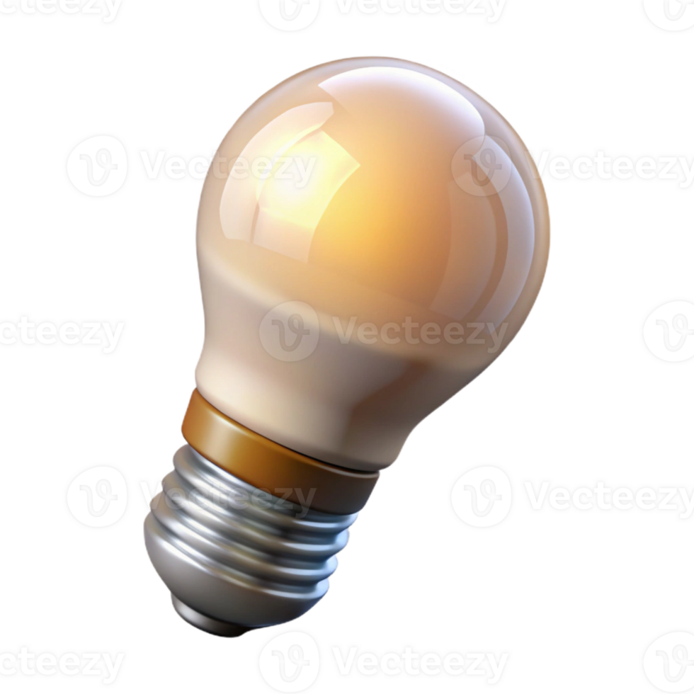 elegant modern Smart Bulb Daylight White Light Transparent Background high resolution png
