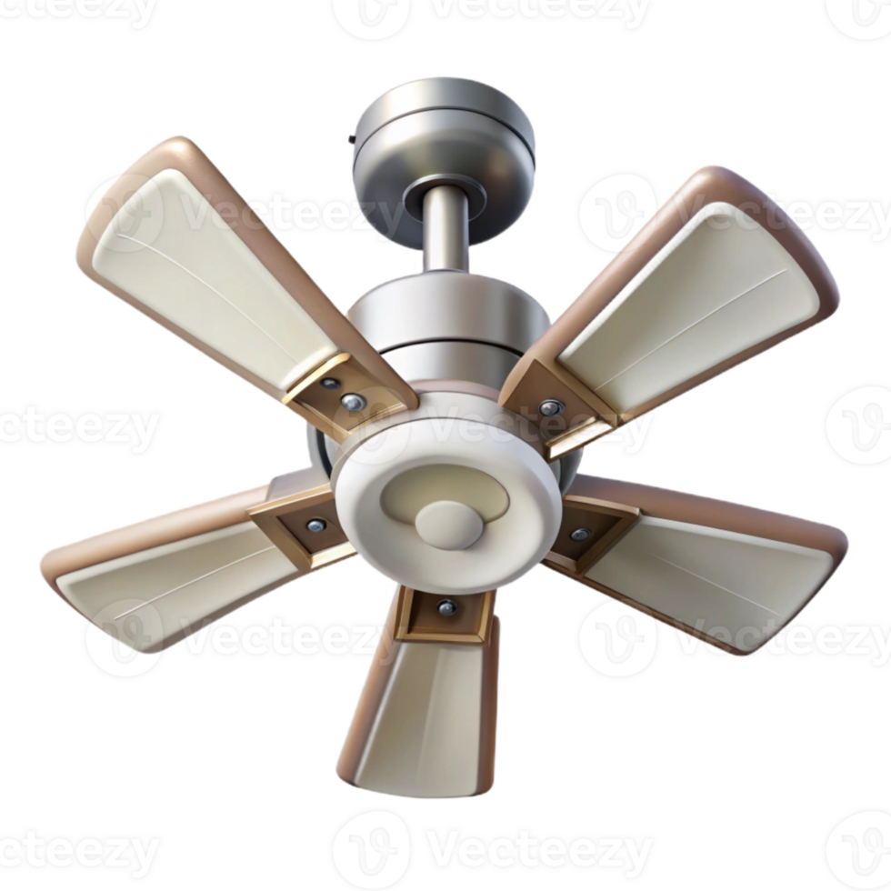 beautiful modern Smart Ceiling Fan White Rotating Blades Isolated premium png