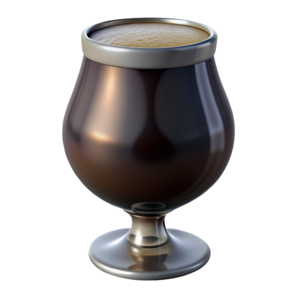 serene classic Dark Stout Beer in Snifter Glass Isolated Element authentic png