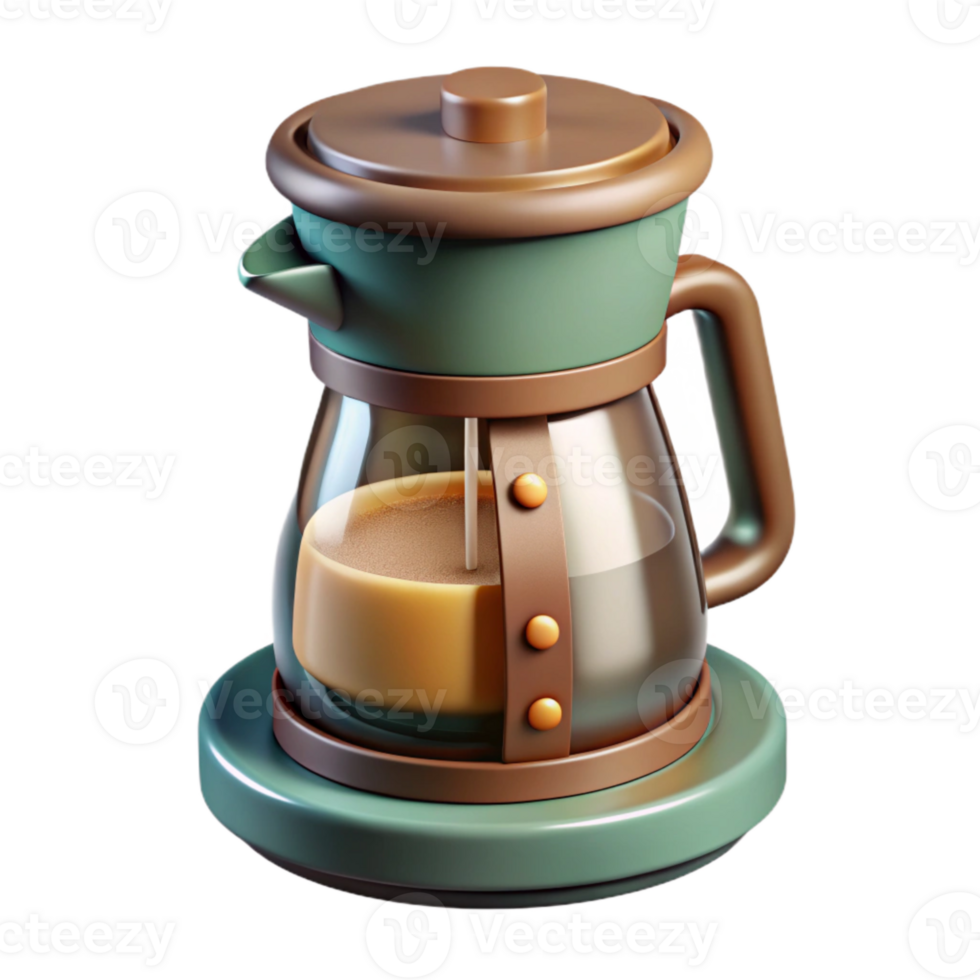 elegant classic Smart Coffee Maker Brewing Coffee Cutout original png