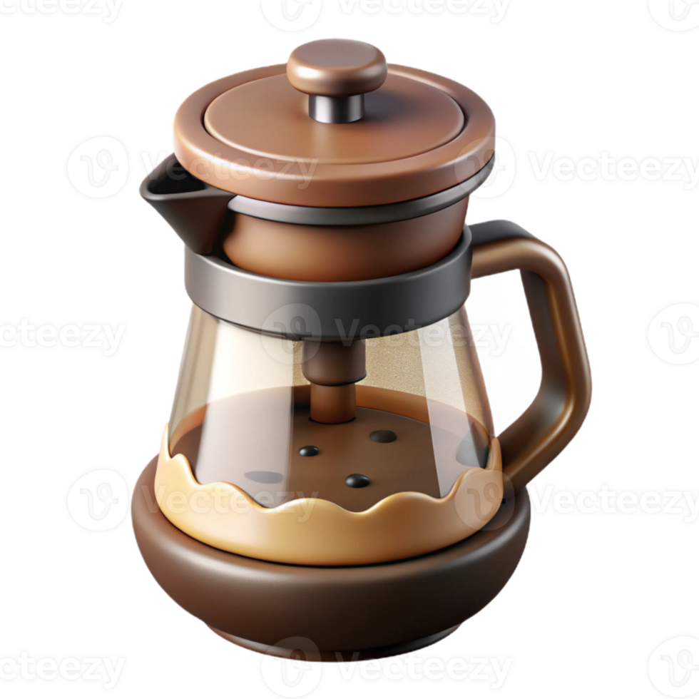 elegant artistic Smart Coffee Maker Brewing Coffee Cutout detailed png