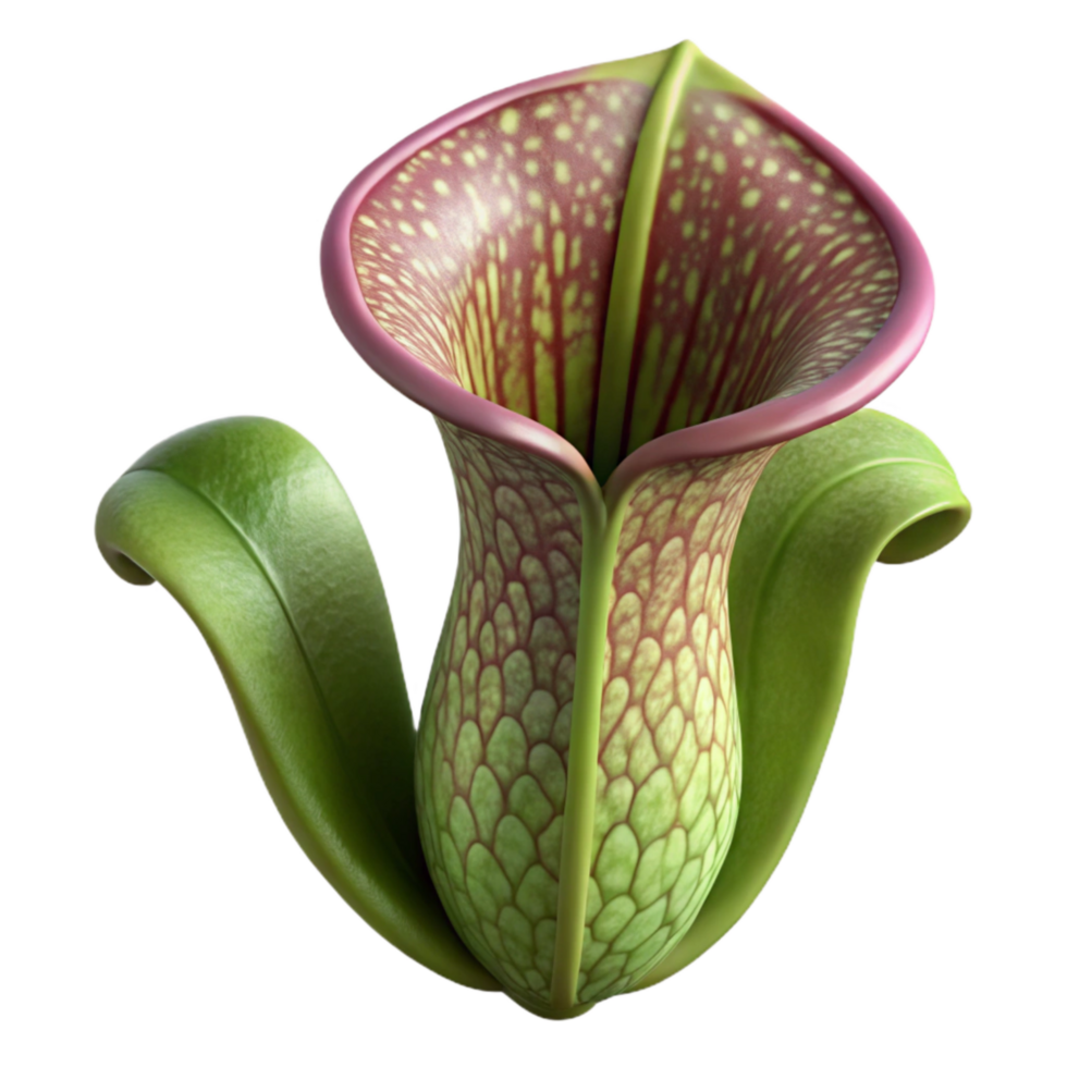 impressive creative Darlingtonia Californica Cobra Lily Hooded Pitcher Cutout Isolated png