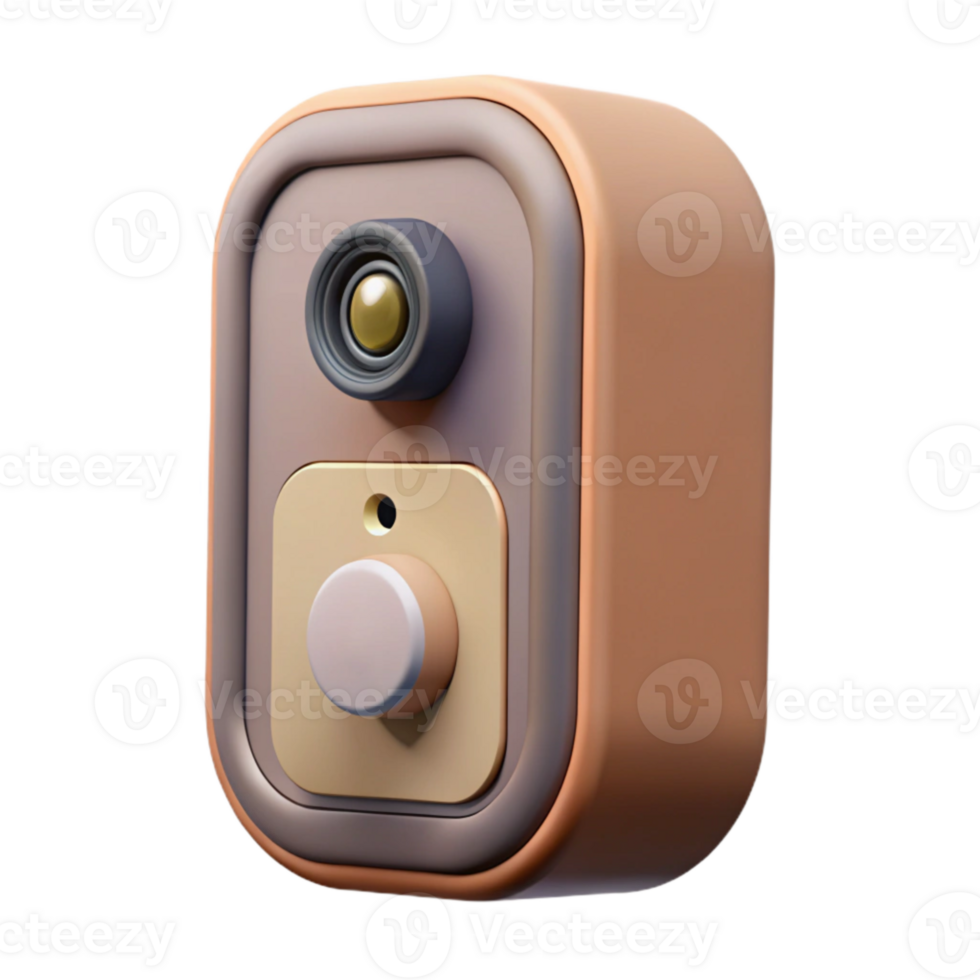 serene abstract Smart Doorbell with Camera and Microphone Transparent Background original png