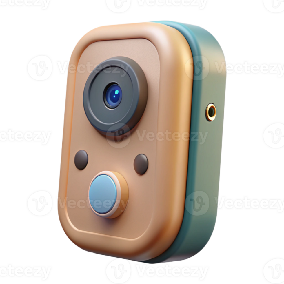 stunning contemporary Smart Doorbell with Camera and Microphone Transparent Background png