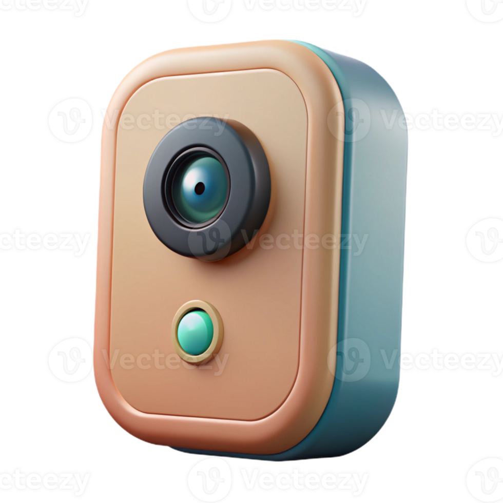 impressive vintage Smart Doorbell with Camera and Microphone Transparent Background exclusive png