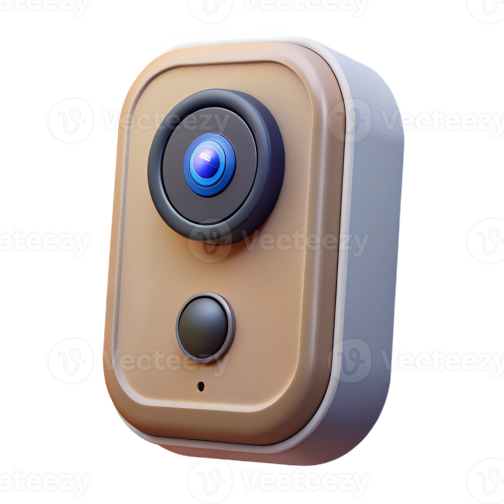 stunning rustic Smart Doorbell with Camera and Microphone Transparent Background premium png
