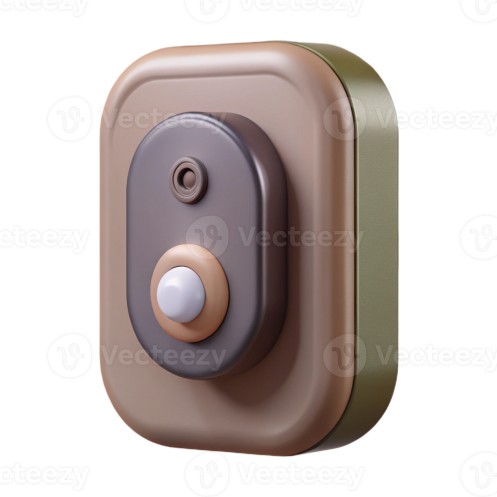 impressive classic Smart Doorbell with Motion Detection and Alerts Isolated Metallic Housing exclusive png