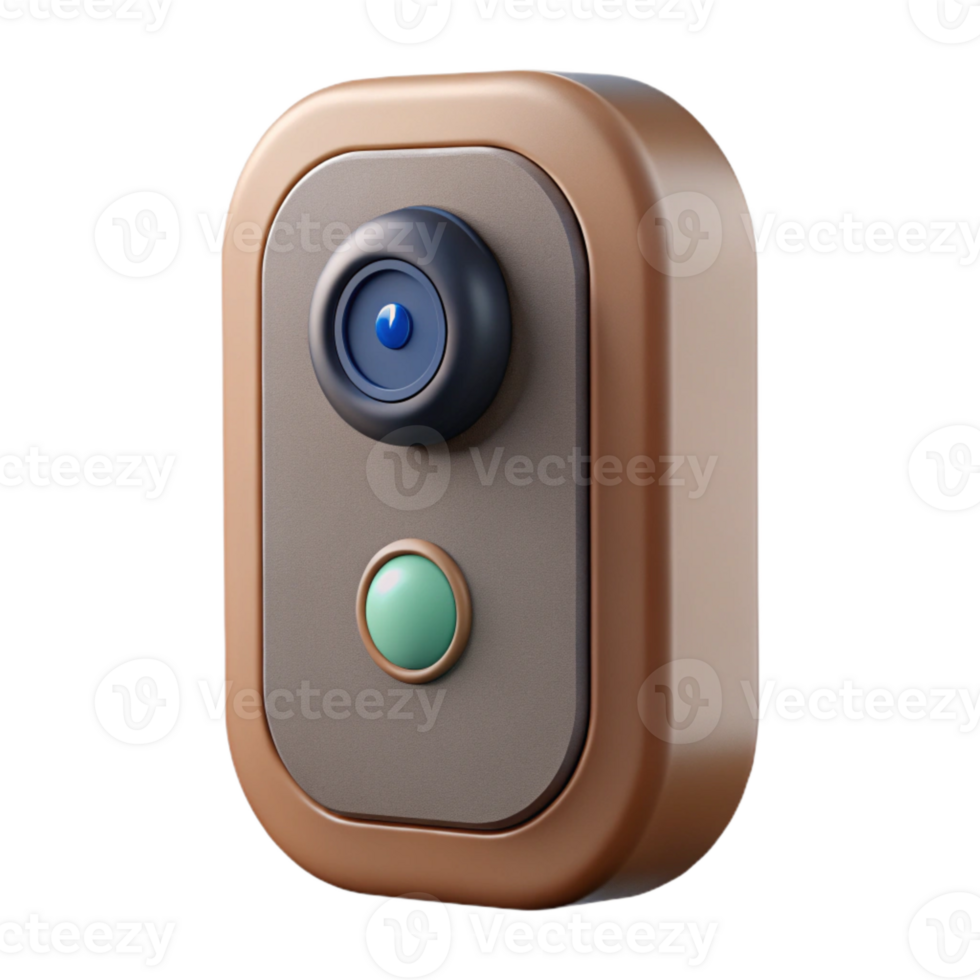 serene traditional Smart Doorbell with Camera and Microphone Transparent Background premium png