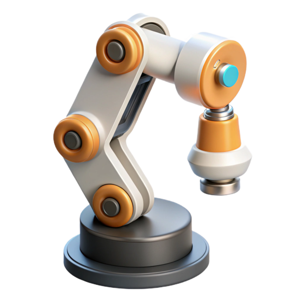 extraordinary modern Smart Factory Robot Arm with Gripper Attachment Transparent Element high quality png