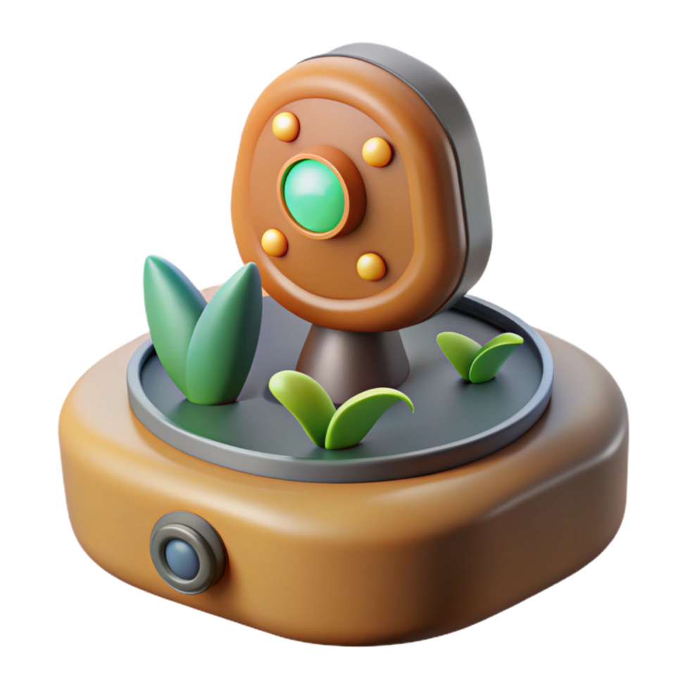 serene classic Smart Garden Sensor Monitoring Soil Moisture Isolated high resolution png
