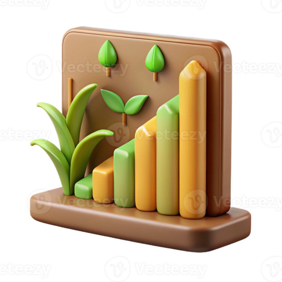 dramatic rustic Data Visualization of Crop Growth Chart Cutout png