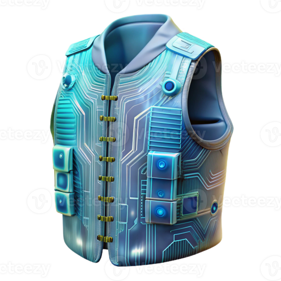 elegant vintage Data Vest Circuitry Pattern Transparent Background high quality png