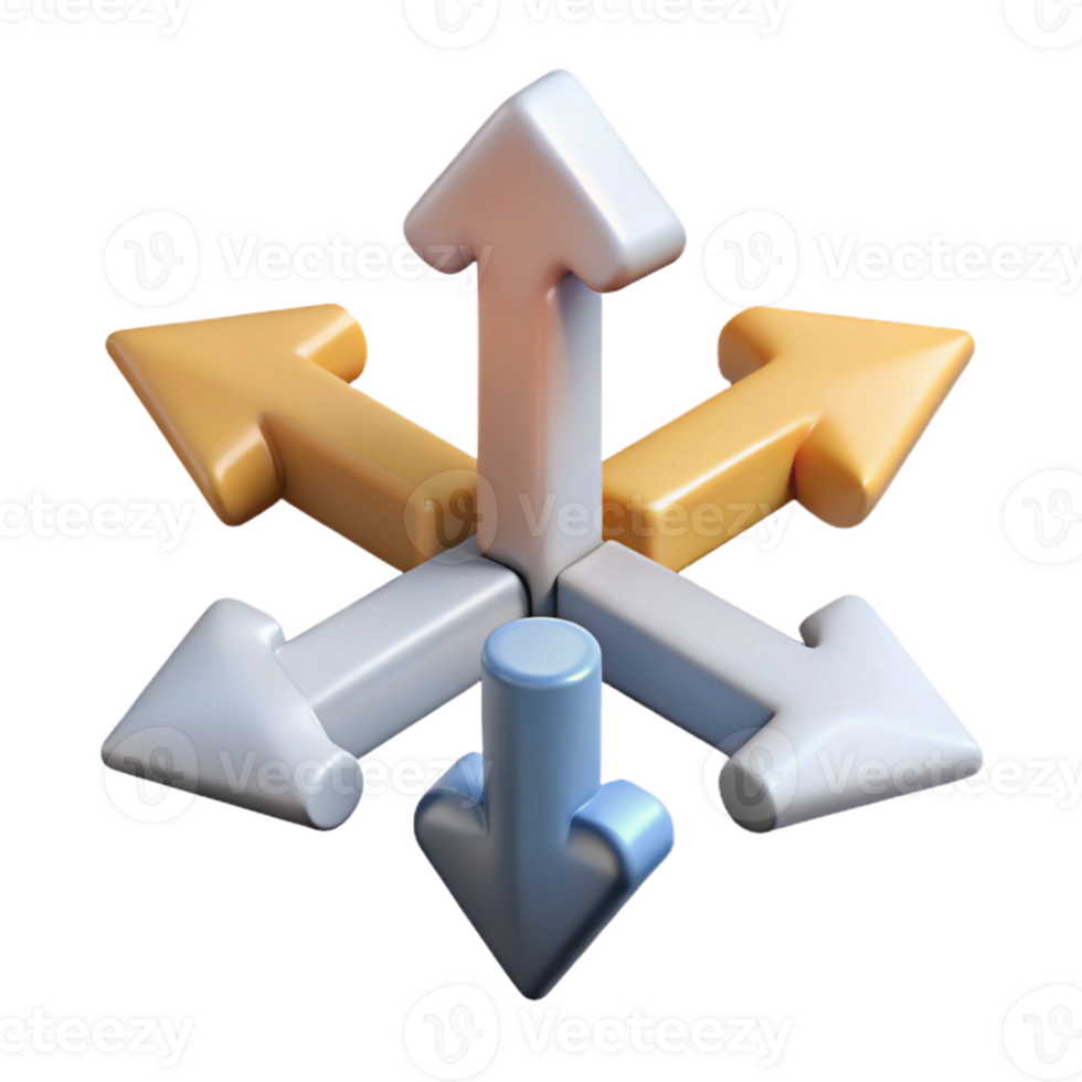 wonderful creative Decision Making Arrows Diagram Multiple Choices Transparent Background high resolution png