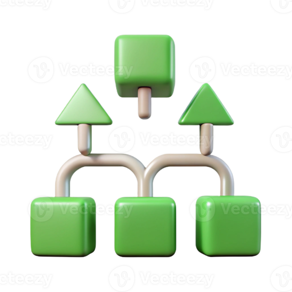 extraordinary abstract Decision Making Flowchart Green Arrows Transparent Background high quality png
