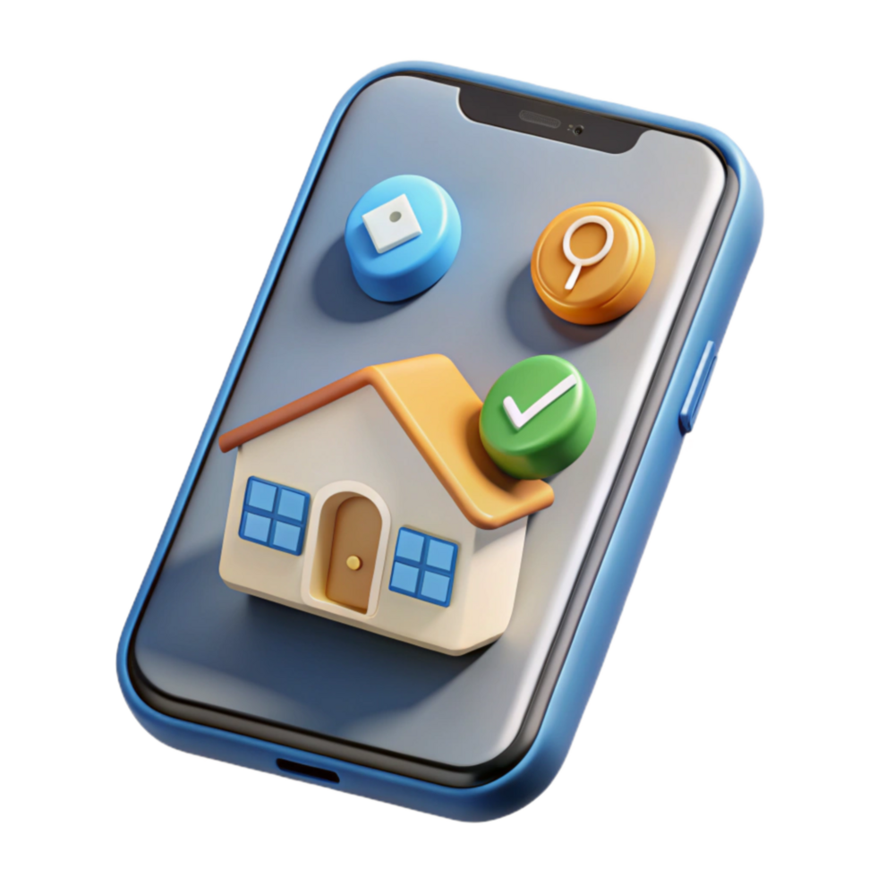 stunning creative Smart Home App Interface on Smartphone Isolated professional png