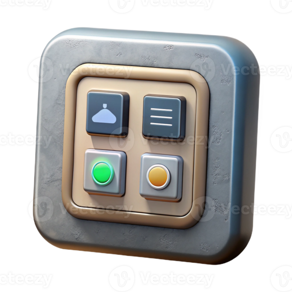 dramatic minimalist Smart Home Control Panel Interface Transparent exclusive png