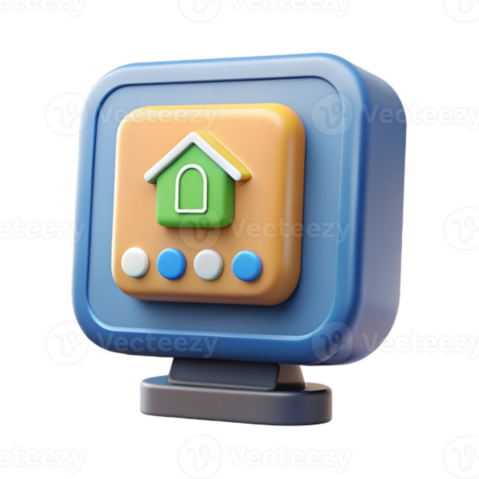 dramatic vintage Smart Home Energy Monitor Display Isolated original png