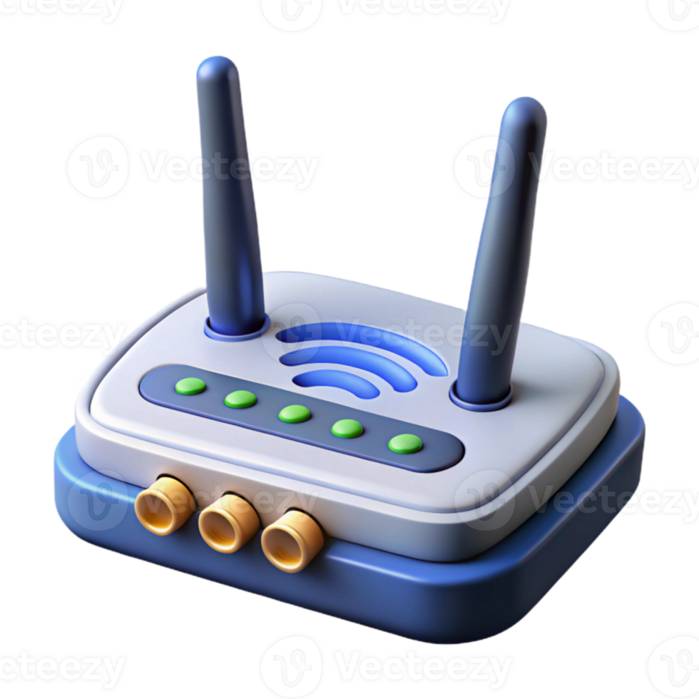 magnificent artistic Smart Home Gateway Router Front View Isolated premium png