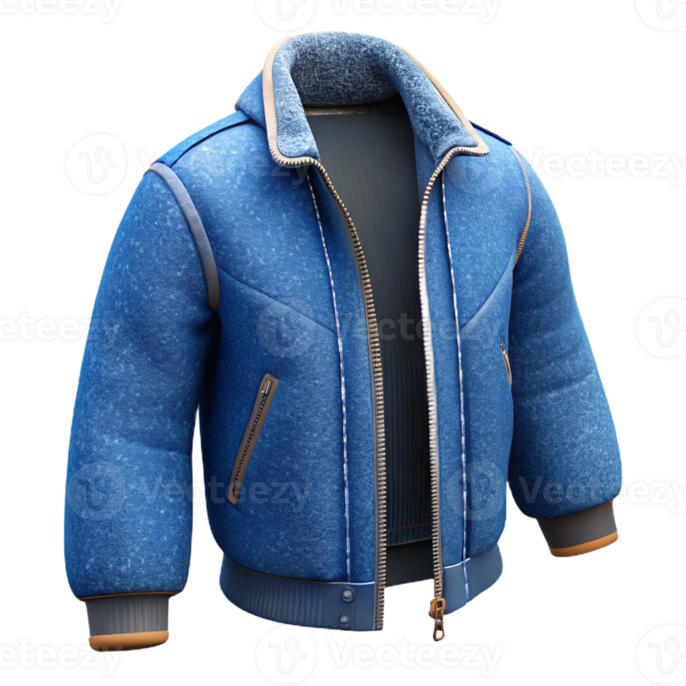 wonderful vintage Deep Blue Denim Jacket Pocket Detail Isolated high resolution png