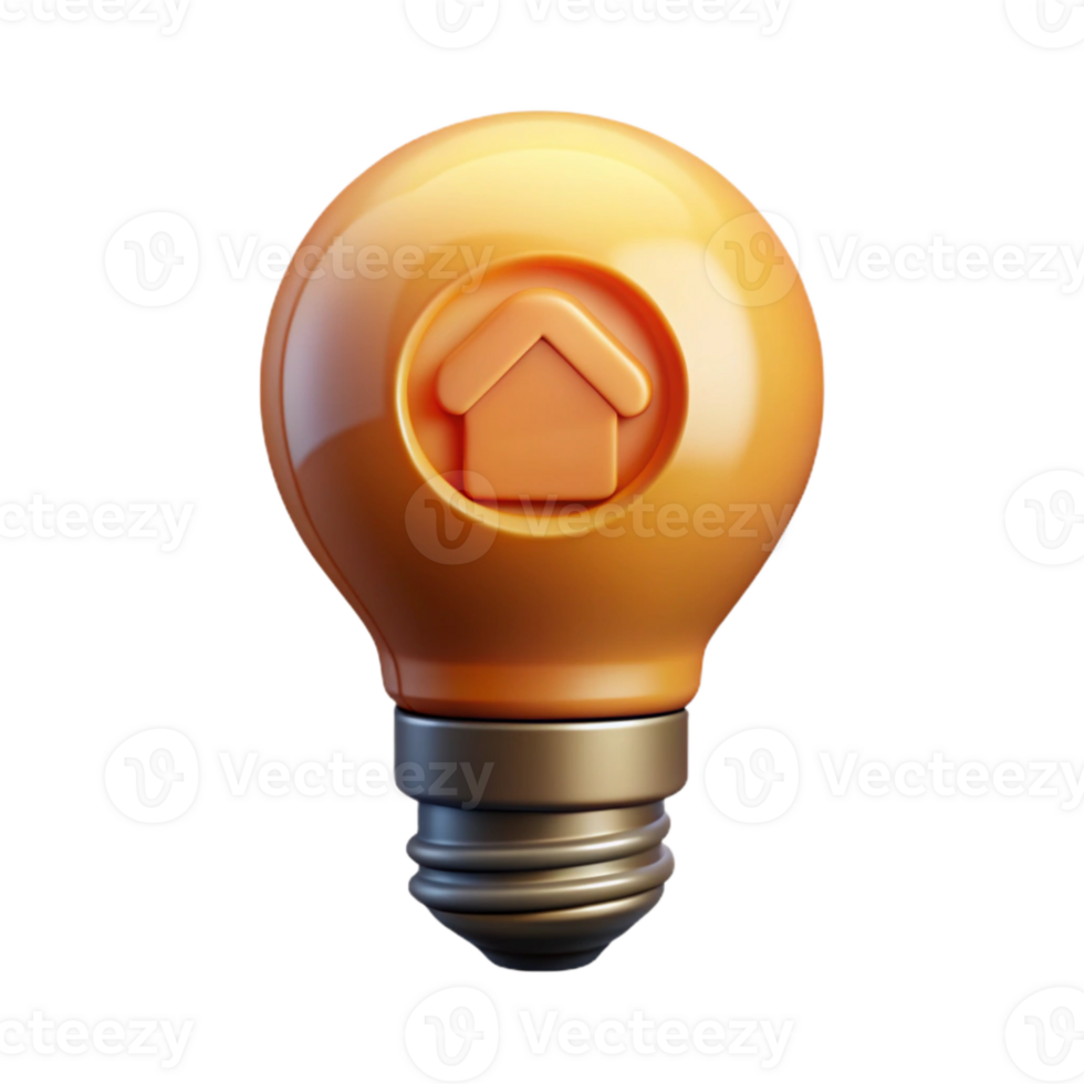 dramatic contemporary Smart Home Light Bulb with Warm Glow Isolated Element exclusive png