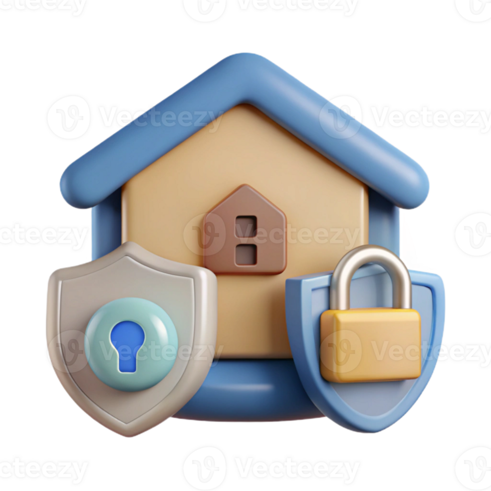 beautiful rustic Smart Home Security System Icon Set Cutout png