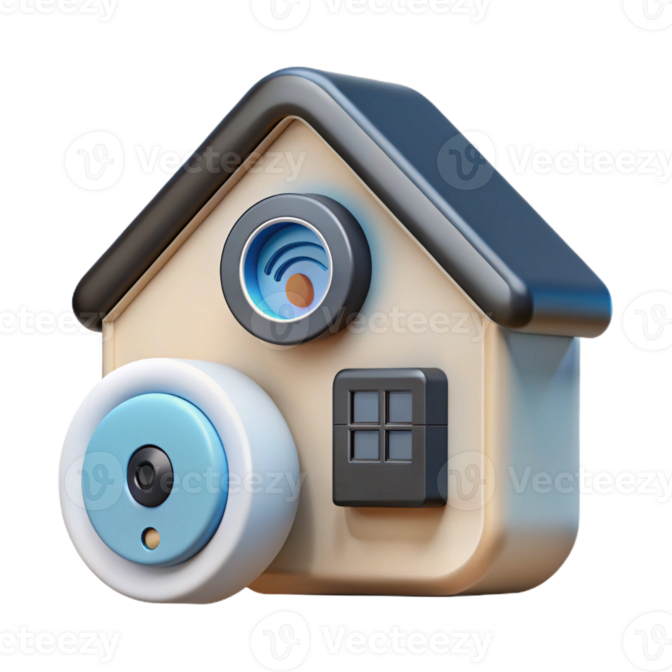 beautiful traditional Smart Home Security System Icon Set Cutout exclusive png