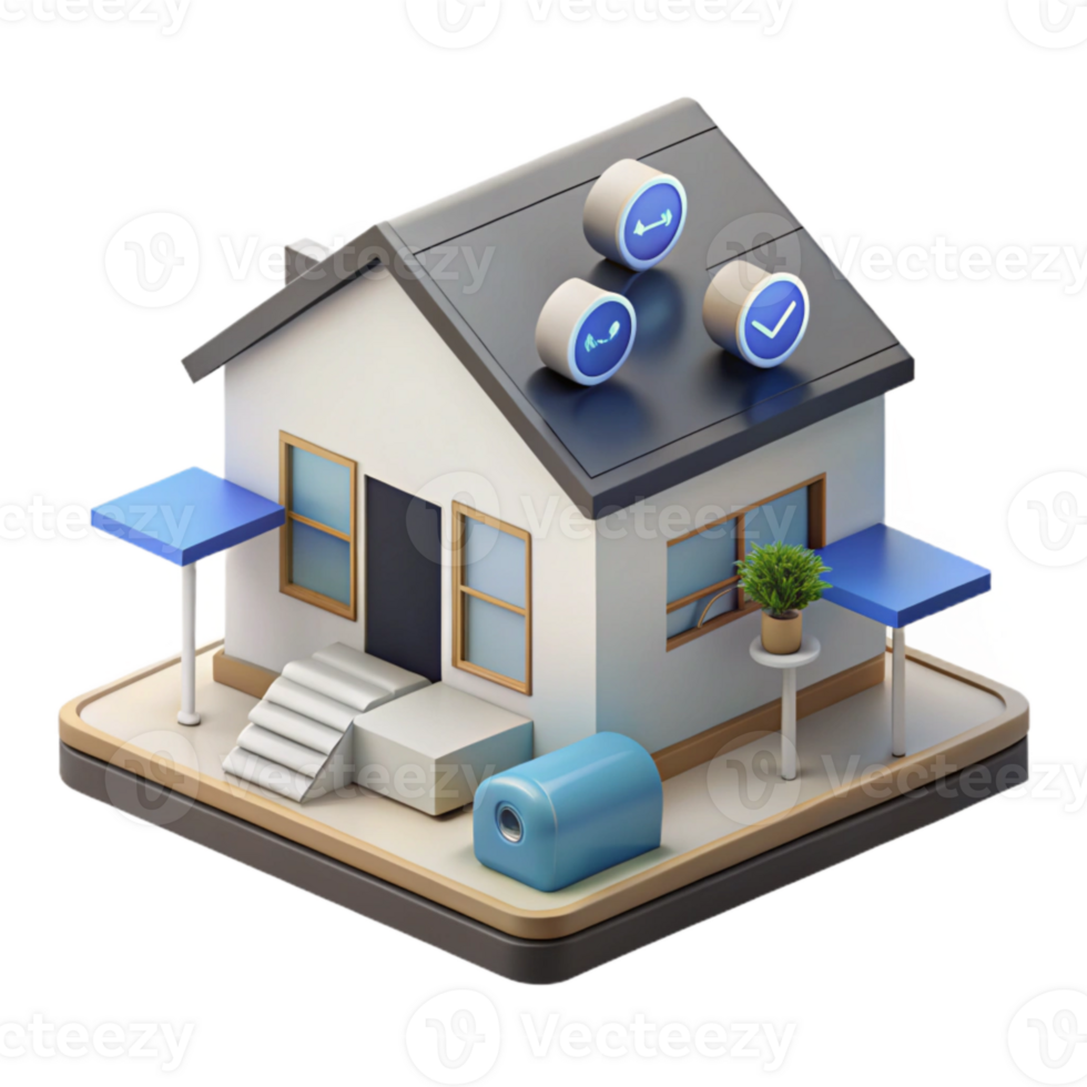 serene abstract Smart Home System Architecture Diagram Transparent Background professional png