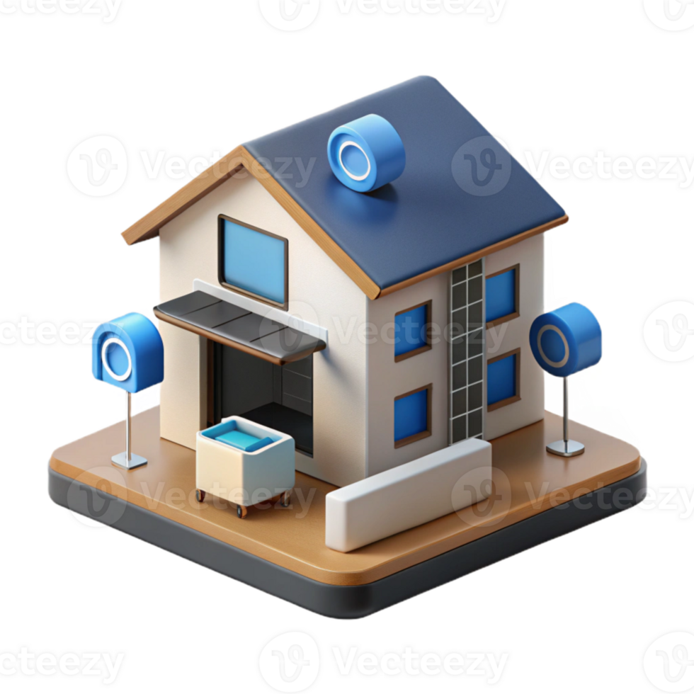 elegant creative Smart Home System Architecture Diagram Transparent Background detailed png