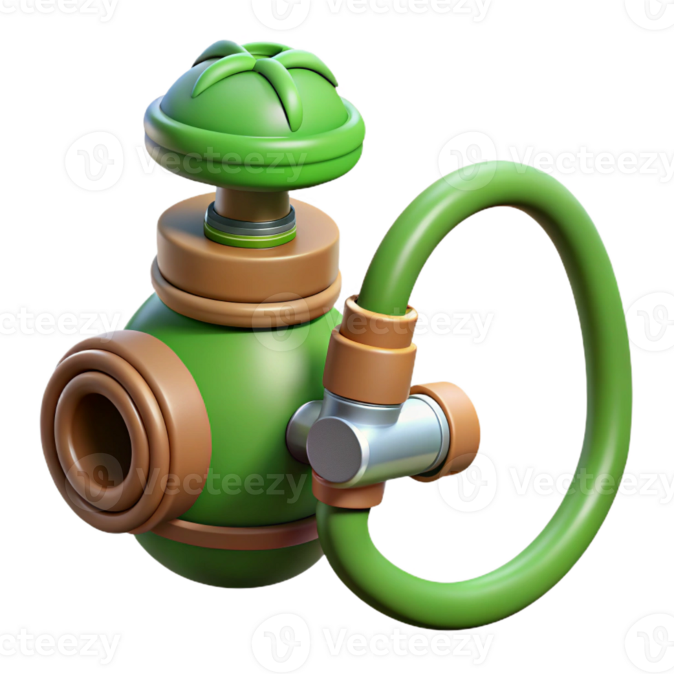 vibrant contemporary Smart Irrigation System Green Hose Isolated high quality png