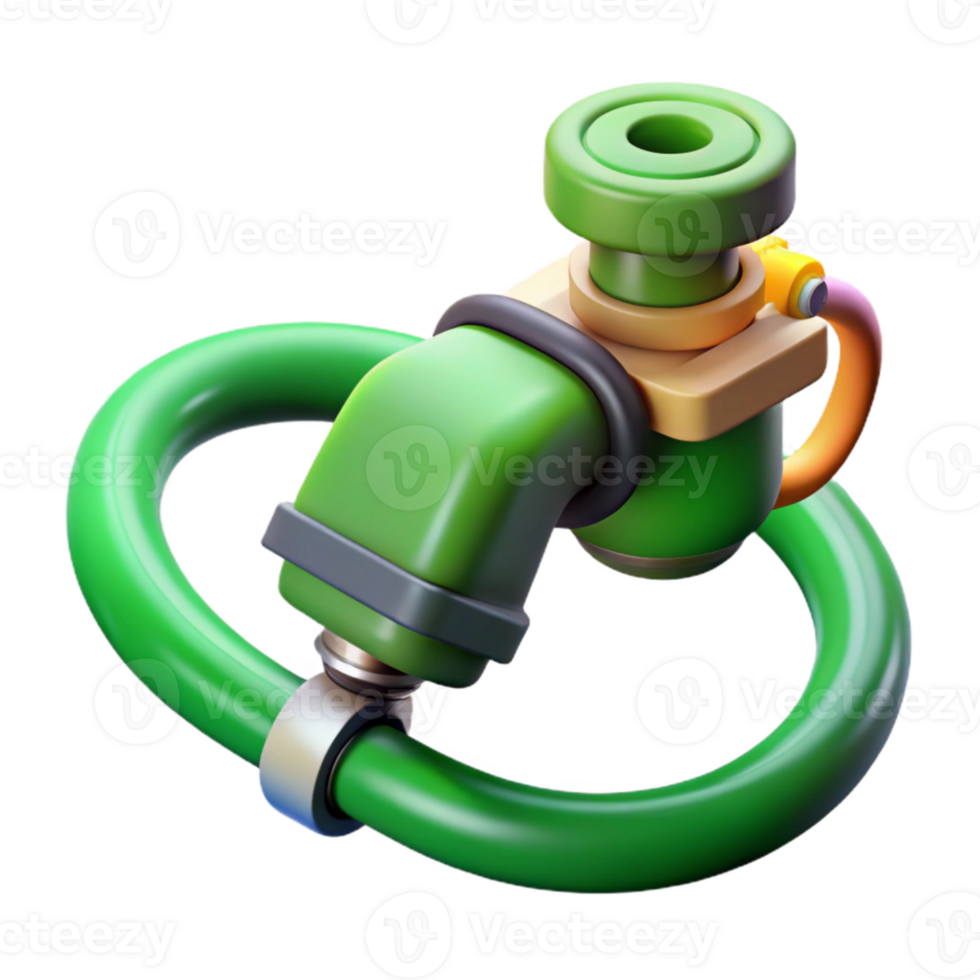 extraordinary abstract Smart Irrigation System Green Hose Isolated premium png